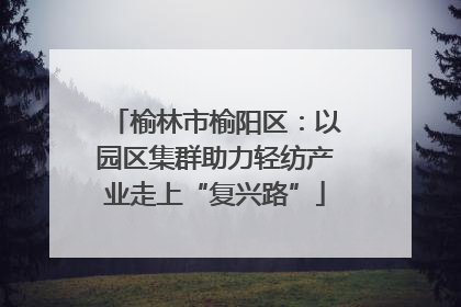 榆林市榆阳区：以园区集群助力轻纺产业走上“复兴路”