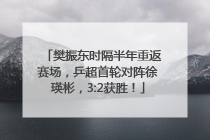 樊振东时隔半年重返赛场，乒超首轮对阵徐瑛彬，3:2获胜！