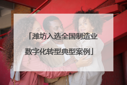 潍坊入选全国制造业数字化转型典型案例