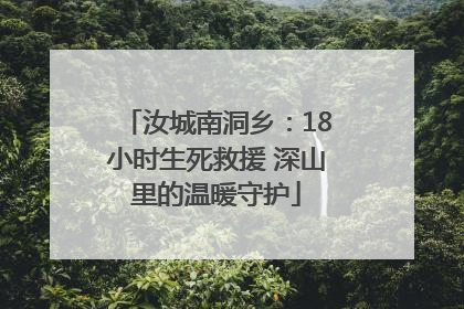 汝城南洞乡：18小时生死救援 深山里的温暖守护