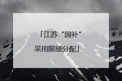 江苏“国补”采用限额分配