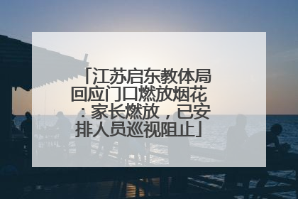江苏启东教体局回应门口燃放烟花：家长燃放，已安排人员巡视阻止