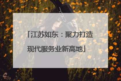 江苏如东：聚力打造现代服务业新高地