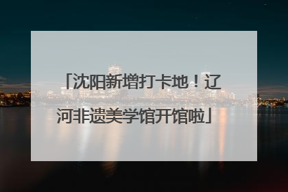 沈阳新增打卡地！辽河非遗美学馆开馆啦