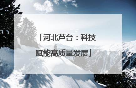 河北芦台：科技赋能高质量发展