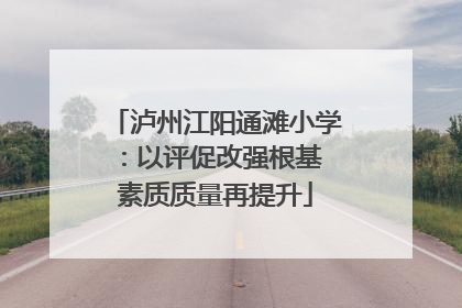 泸州江阳通滩小学：以评促改强根基 素质质量再提升