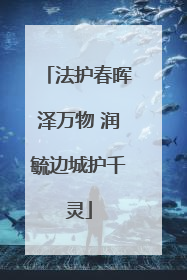 法护春晖泽万物 润毓边城护千灵