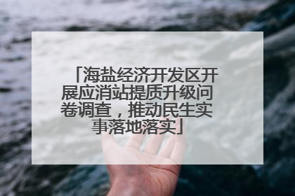 海盐经济开发区开展应消站提质升级问卷调查，推动民生实事落地落实