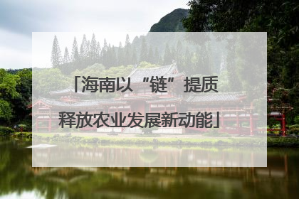 海南以“链”提质 释放农业发展新动能