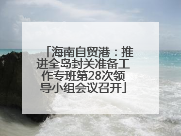 海南自贸港：推进全岛封关准备工作专班第28次领导小组会议召开