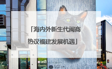 海内外新生代闽商热议福建发展机遇