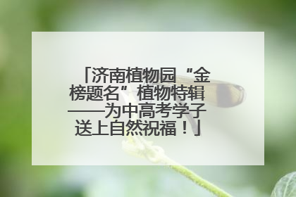 济南植物园“金榜题名”植物特辑——为中高考学子送上自然祝福！
