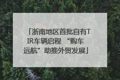 浙南地区首批自有TIR车辆启程 “购车远航”助推外贸发展
