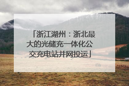 浙江湖州：浙北最大的光储充一体化公交充电站并网投运
