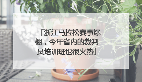 浙江马拉松赛事爆棚，今年省内的裁判员培训班也很火热