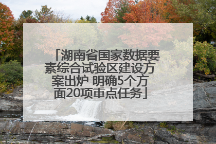 湖南省国家数据要素综合试验区建设方案出炉 明确5个方面20项重点任务