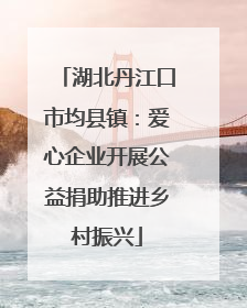 湖北丹江口市均县镇：爱心企业开展公益捐助推进乡村振兴