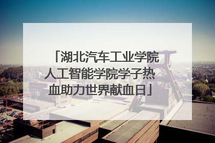 湖北汽车工业学院人工智能学院学子热血助力世界献血日