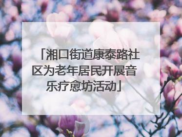 湘口街道康泰路社区为老年居民开展音乐疗愈坊活动