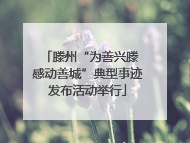 滕州“为善兴滕 感动善城”典型事迹发布活动举行