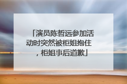 演员陈哲远参加活动时突然被柜姐抱住，柜姐事后道歉