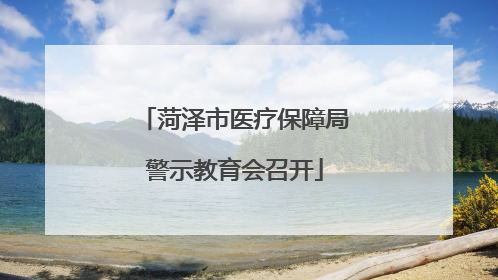 菏泽市医疗保障局警示教育会召开
