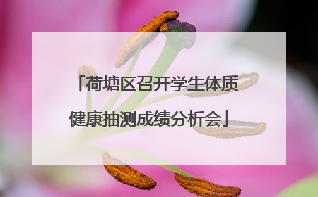 荷塘区召开学生体质健康抽测成绩分析会