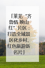 莱芜“齐鲁情 映山红”片区：打造全域景区化乡村、红色旅游新名片