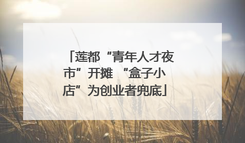 莲都“青年人才夜市”开摊 “盒子小店”为创业者兜底