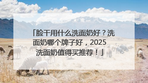 脸干用什么洗面奶好？洗面奶哪个牌子好，2025洗面奶值得买推荐！