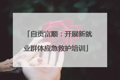 自贡富顺：开展新就业群体应急救护培训