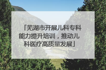 芜湖市开展儿科专科能力提升培训，推动儿科医疗高质量发展