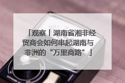 观察丨湖南省湘非经贸商会如何串起湖南与非洲的“万里商路”