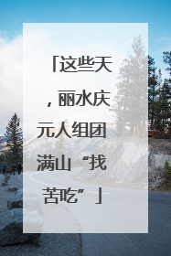 这些天，丽水庆元人组团满山“找苦吃”
