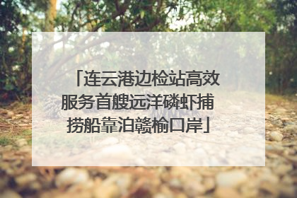 连云港边检站高效服务首艘远洋磷虾捕捞船靠泊赣榆口岸