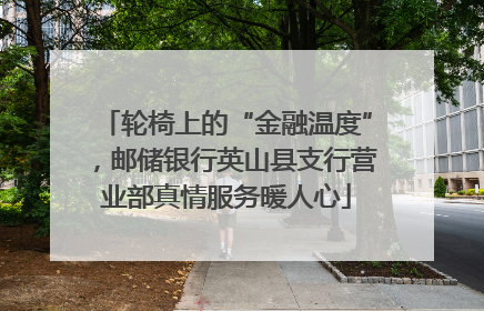 轮椅上的“金融温度”，邮储银行英山县支行营业部真情服务暖人心