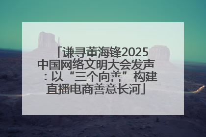 谦寻董海锋2025中国网络文明大会发声：以“三个向善”构建直播电商善意长河