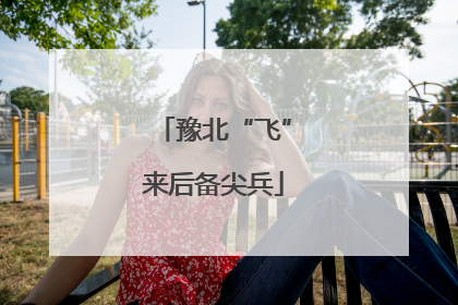 豫北“飞”来后备尖兵