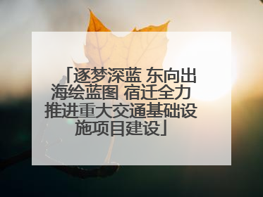 逐梦深蓝 东向出海绘蓝图 宿迁全力推进重大交通基础设施项目建设