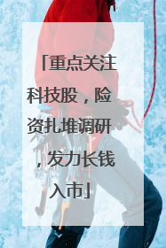 重点关注科技股，险资扎堆调研，发力长钱入市