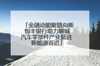 金融动能聚链向新 恒丰银行助力聊城汽车零部件产业挺进新能源赛道