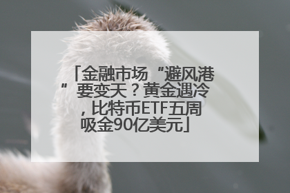 金融市场“避风港”要变天？黄金遇冷，比特币ETF五周吸金90亿美元