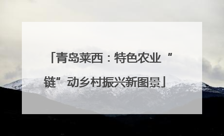 青岛莱西：特色农业“链”动乡村振兴新图景