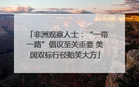 非洲观察人士：“一带一路”倡议至关重要 美国双标行径贻笑大方