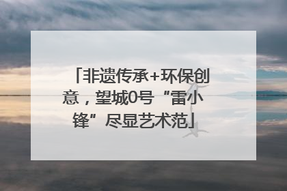 非遗传承+环保创意，望城0号“雷小锋”尽显艺术范