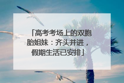 高考考场上的双胞胎姐妹：齐头并进，假期生活已安排