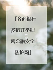 齐商银行多措并举织密金融安全防护网