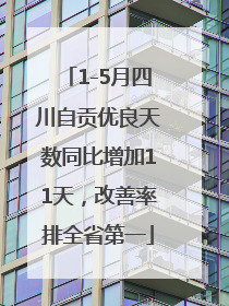 1-5月四川自贡优良天数同比增加11天，改善率排全省第一