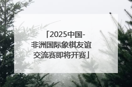 2025中国-非洲国际象棋友谊交流赛即将开赛