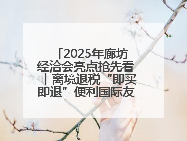 2025年廊坊经洽会亮点抢先看丨离境退税“即买即退”便利国际友人“买买买”